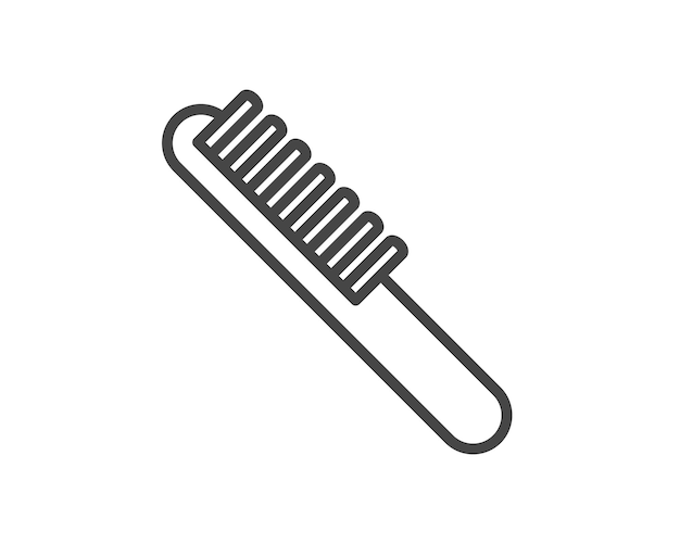 Iconos gráficos vectoriales de belleza en forma de peine para procedimientos de masaje o darsonval