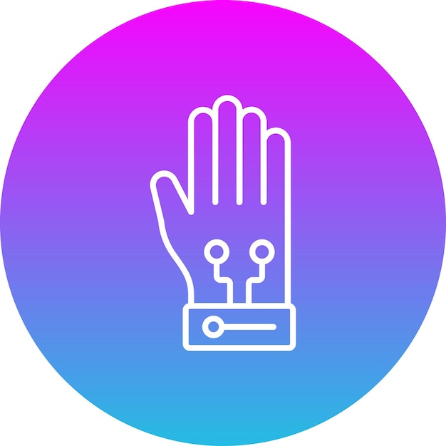 Iconos de guantes con cable