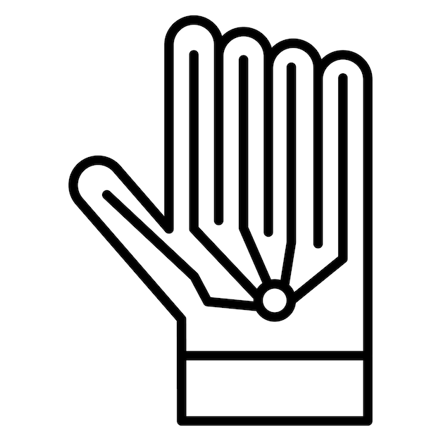 Iconos de guantes con cable