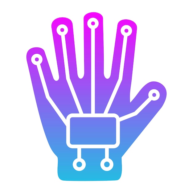 Iconos de guantes con cable