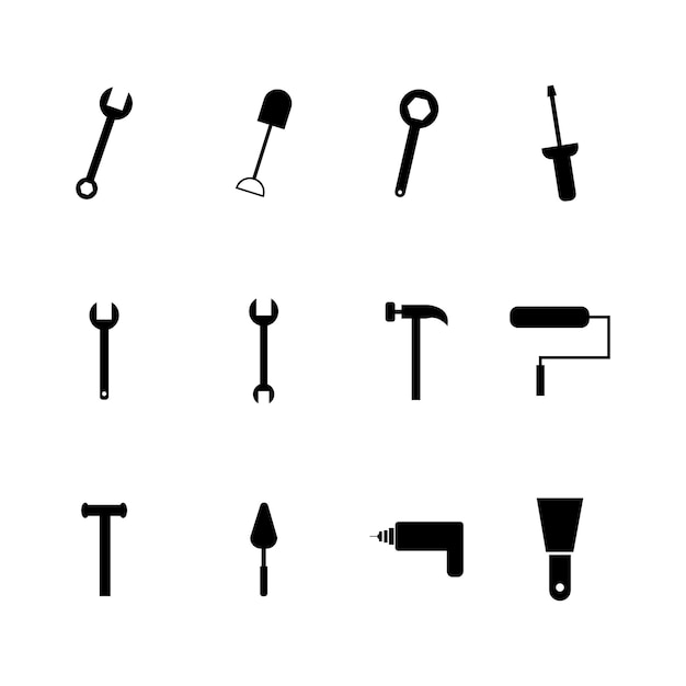 Iconos de herramientas de construcción esenciales para su proyecto