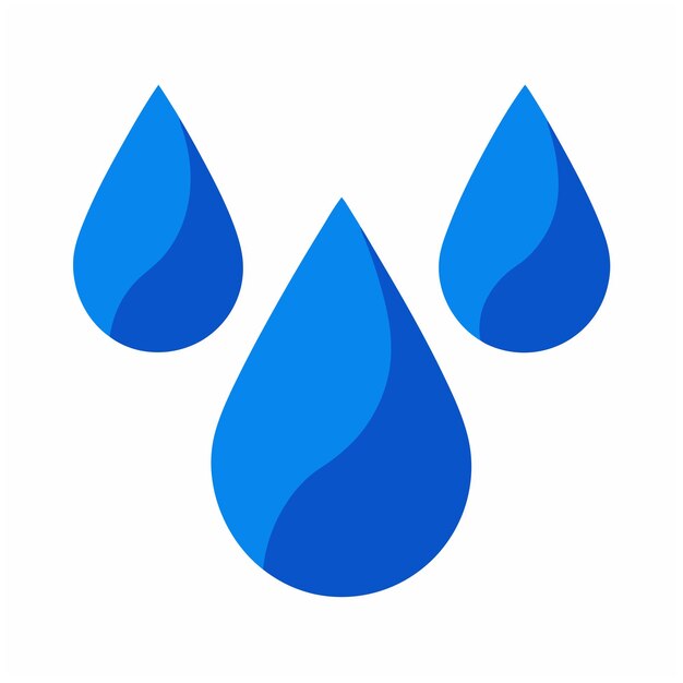 Iconos holográficos de gotas de agua 3D en fondos de diferentes colores