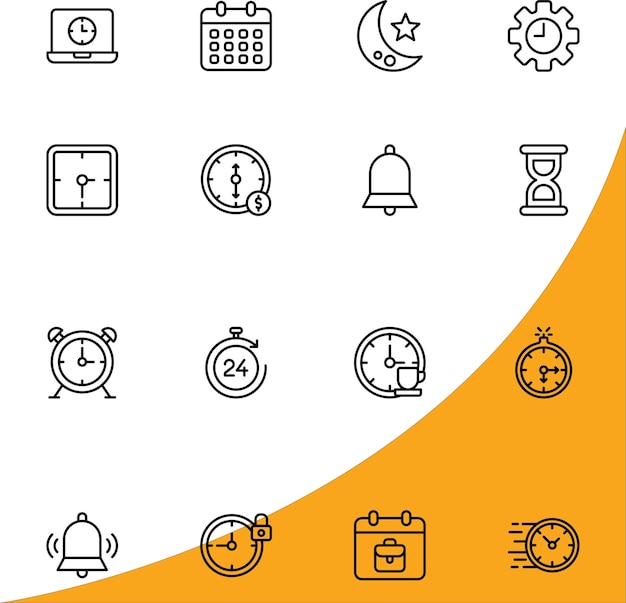 Iconos de hora y fecha