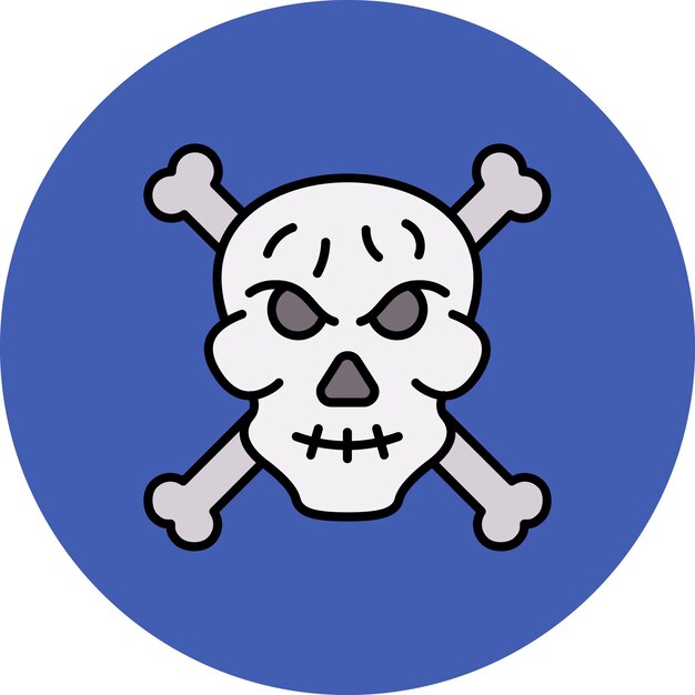 Iconos de huesos cruzados