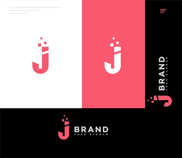 Iconos de la identidad de la marca Signo de la letra J Template de símbolo de la carta J