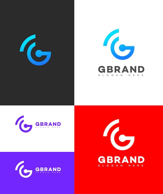 Iconos de la identidad de la marca Template de símbolo de signo de la letra G