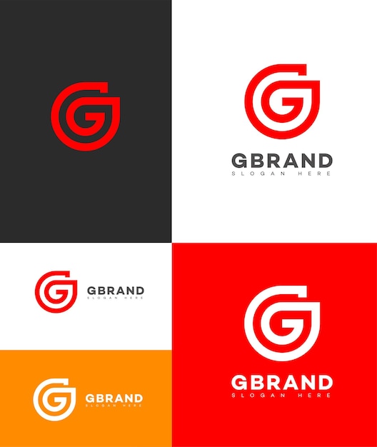 Iconos de la identidad de la marca Template de símbolo de signo de la letra G