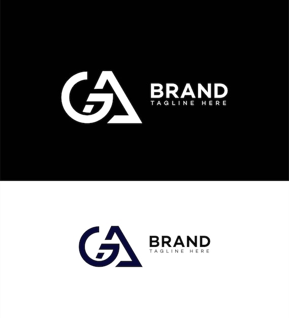 Iconos de identidad Signo de identidad GA AG Template de símbolo de letra AG
