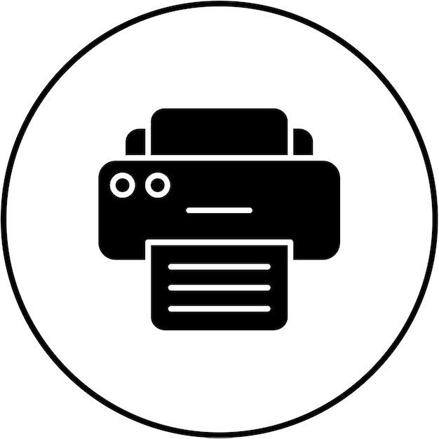 Vector iconos de la impresora