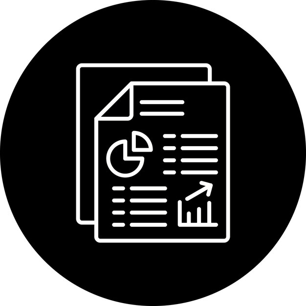 Iconos de informes de trabajo