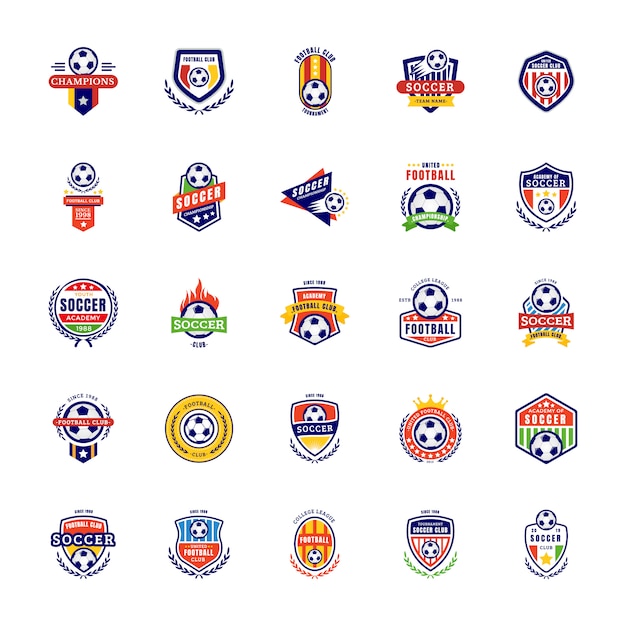 Iconos de insignia de fútbol