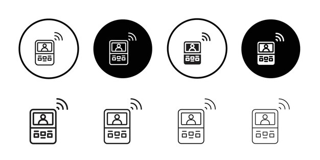 Iconos de intercomunicación Line Art Conjunto de logotipos