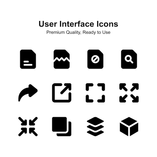 Iconos de interfaz de usuario bien diseñados listos para su uso
