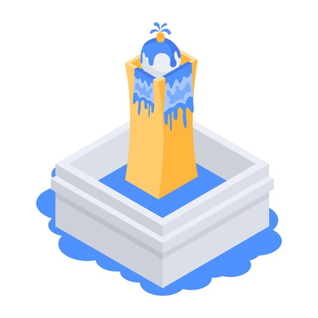 Iconos isométricos de fuentes modernas