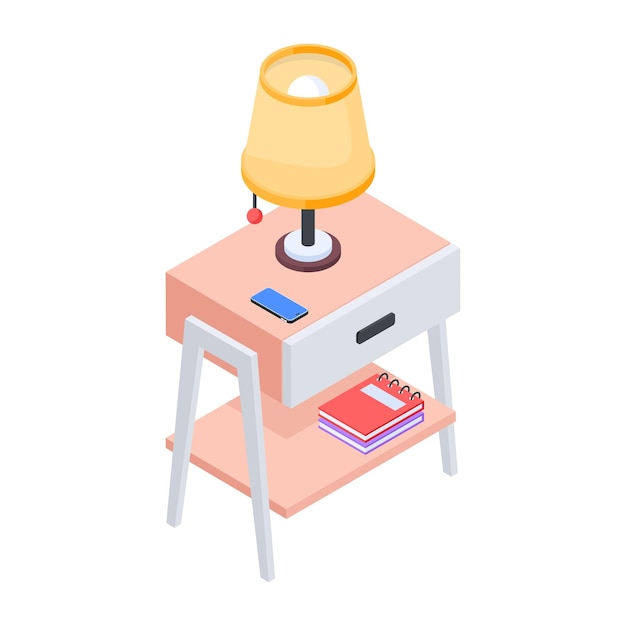 Iconos isométricos para muebles de oficina y hogar