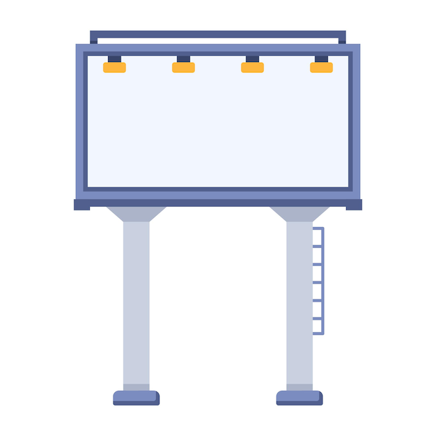 Iconos isométricos para publicidad al aire libre