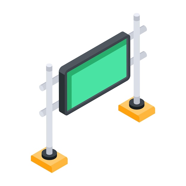 Iconos isométricos para publicidad al aire libre