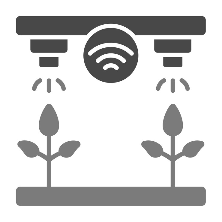 Vector iconos de jardín inteligente