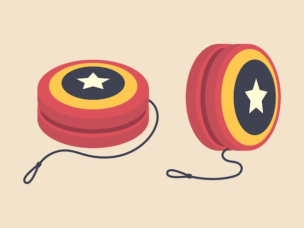 Los íconos de los juguetes YoYo para niños Día Nacional del YoYo