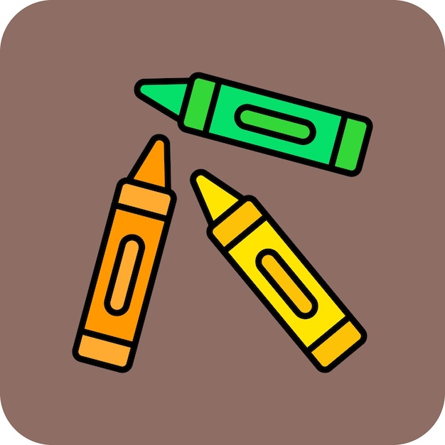 Iconos de lápices de colores