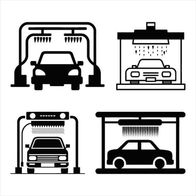 Iconos de lavado de coches