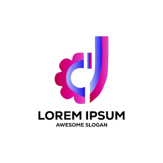 Iconos letra b diseño de logotipo vectorial 3d plantilla vectorial de gradiente de colores