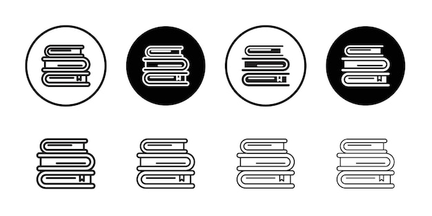 Iconos de libros Colección de arte de línea delgada