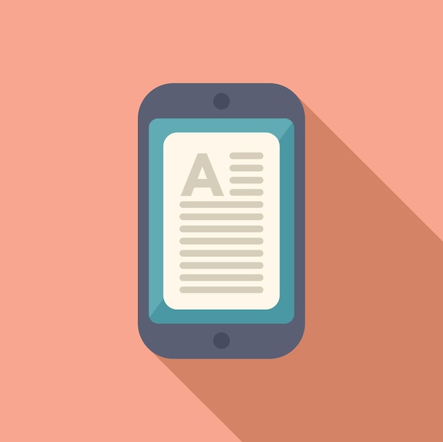 Iconos de libros electrónicos en línea de pantalla vectorial plano Medios de lectura