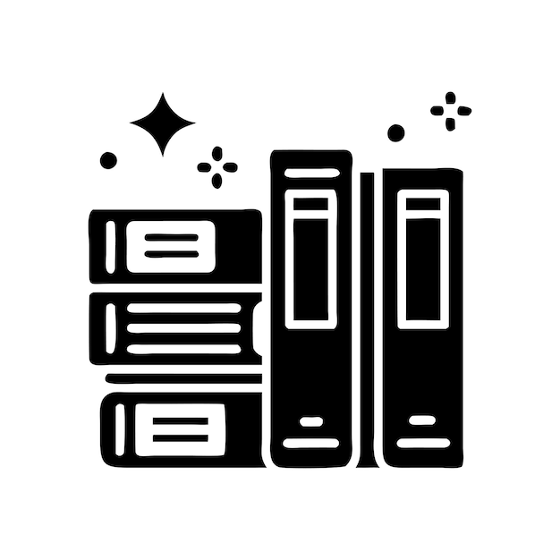 Iconos de libros Ilustración vectorial diseño plano