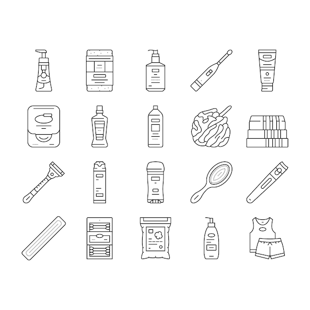 Iconos de limpieza de jabón de manos de virus de higiene conjunto vector