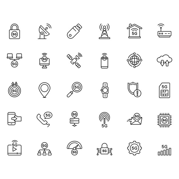 Iconos de línea 30G