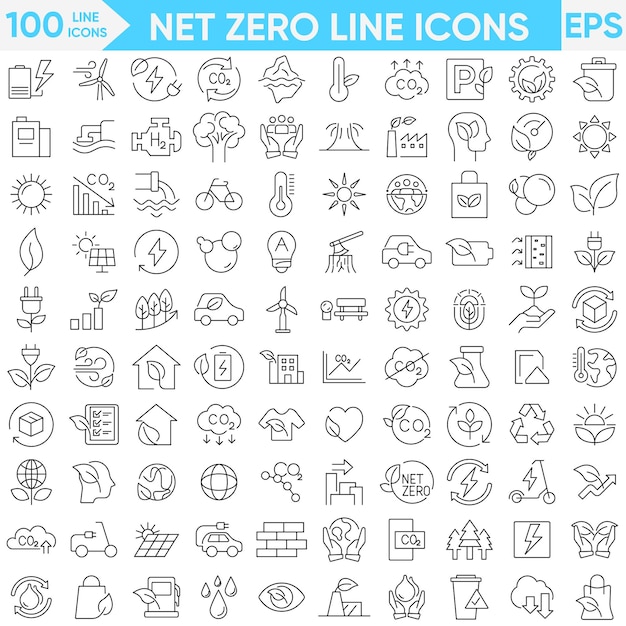 Iconos de línea cero netos Vector e ilustrador