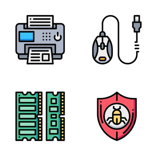 Iconos de línea de inteligencia artificial Conjunto de iconos de tecnología de IA para aplicaciones y web Vector
