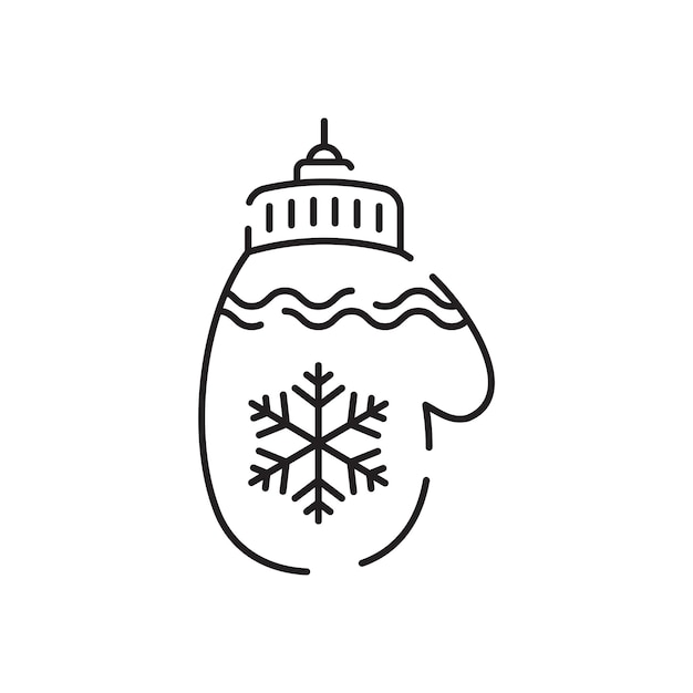 Iconos de línea de juguetes de Navidad Ilustración vectorial de Feliz Año Nuevo
