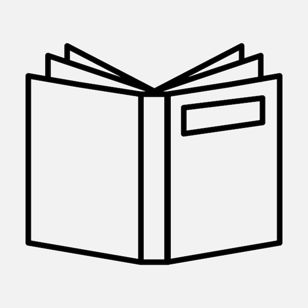 Iconos de línea del libro Trucado editable