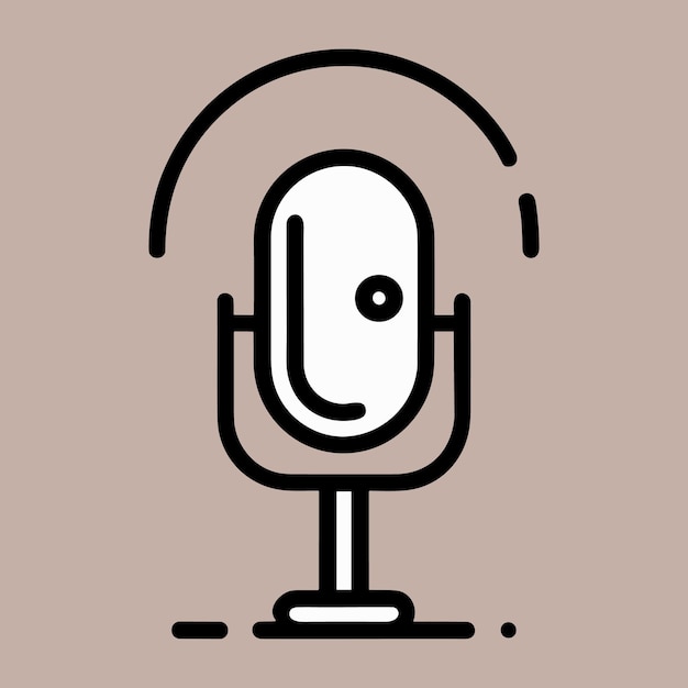 Iconos de línea de podcasts