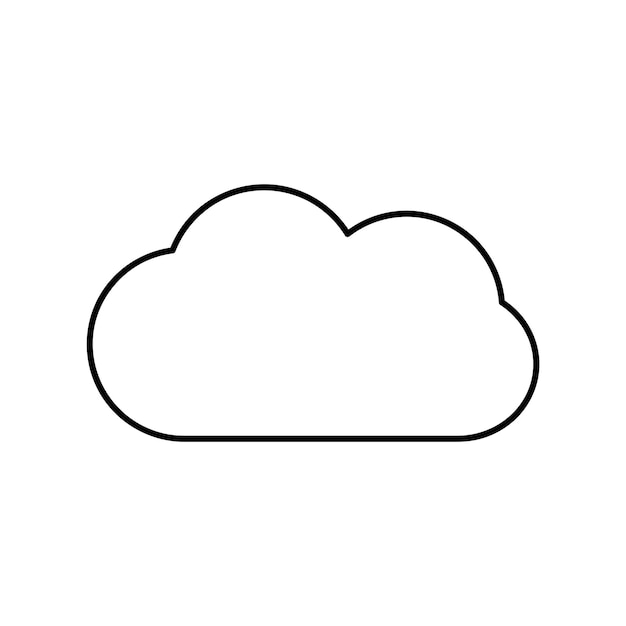 Iconos de línea vectorial de nubes símbolo gráfico señal aislado diseño de icono web