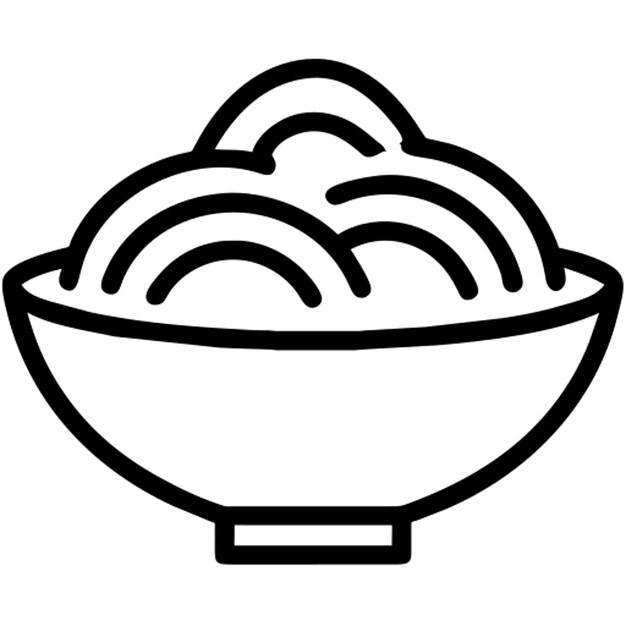 iconos lineales clases de pasta contorno de iconos