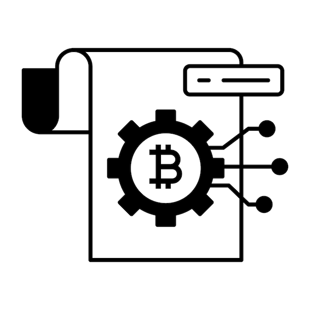 Iconos lineales de las criptomonedas