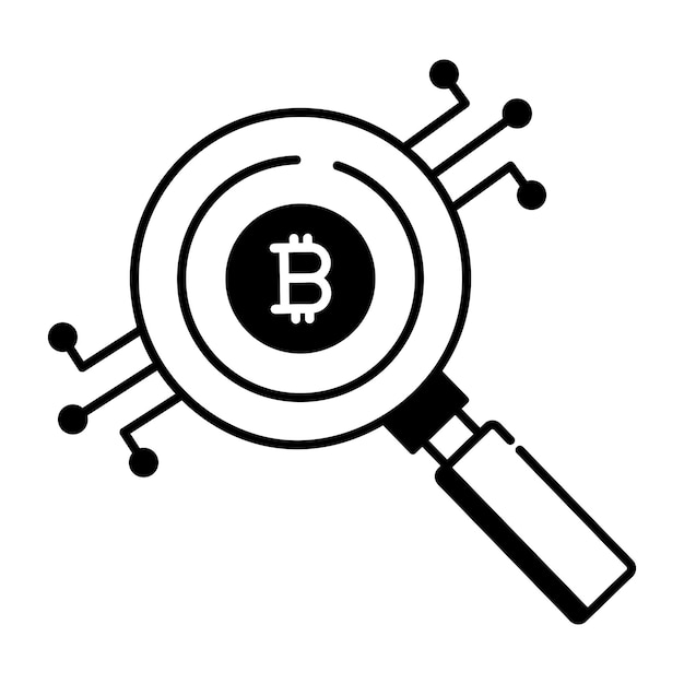 Iconos lineales de las criptomonedas