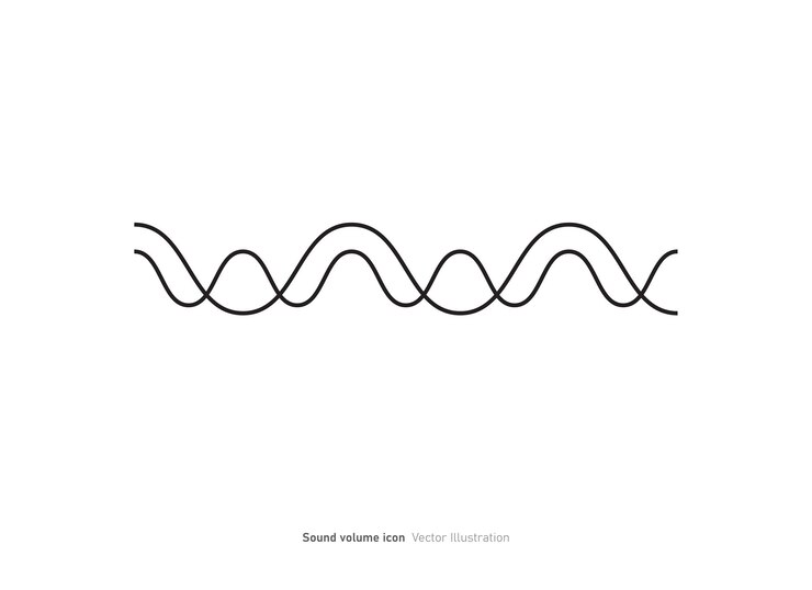 Vector iconos lineales de ondas sonoras conjuntos de ilustración vectorial