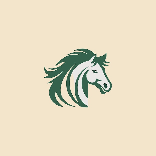 Iconos lineales vectoriales de caballos y elementos de diseño de logotipos