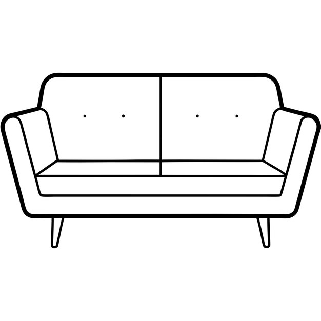 Iconos de líneas de sofá Ilustración de conjuntos de muebles modernos de la colección de diseño de muebles New Style