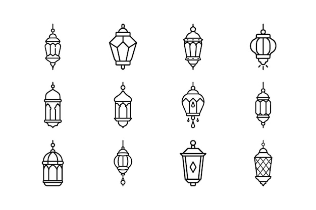 Iconos de las linternas de Ramadán