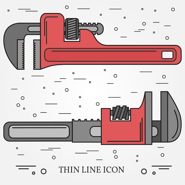 Iconos De Llave Inglesa Vector De Iconos De Llave Inglesa