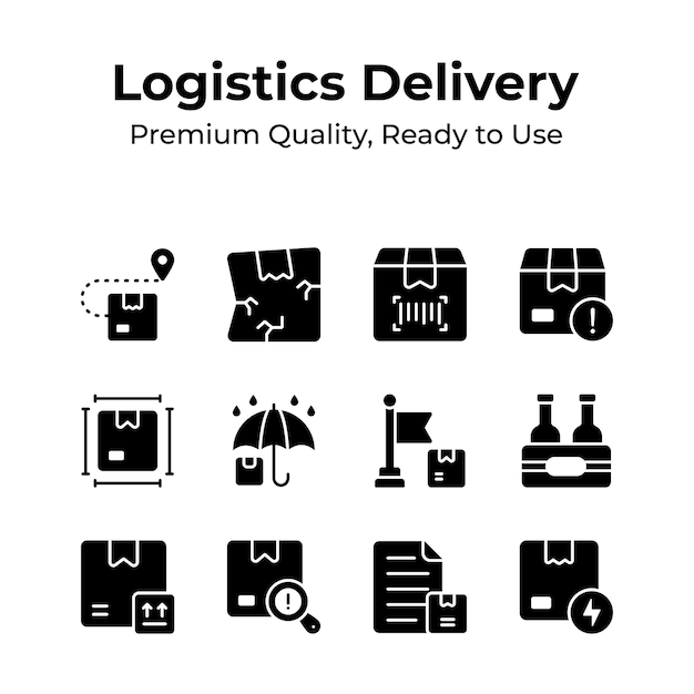 Iconos de logística y entrega hermosamente diseñados