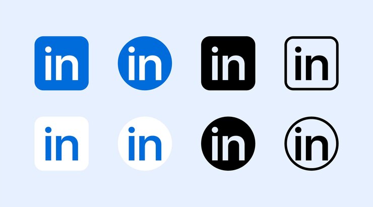 Vector iconos del logotipo de linkedin conjunto de logotipos de las redes sociales de linkedin conjunto de iconos aislados de linkedin redes sociales conjunto de iconos vectoriales