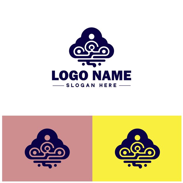 Vector iconos de logotipo de nube gráficos de arte vectorial para aplicaciones de marca de negocios icona plantilla de logotipo sky cloud