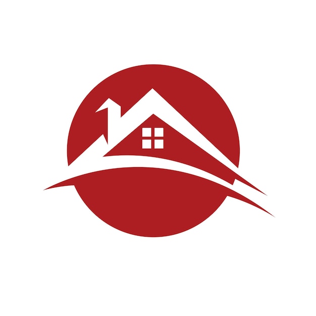 Iconos de logotipo y símbolos de edificios de viviendas