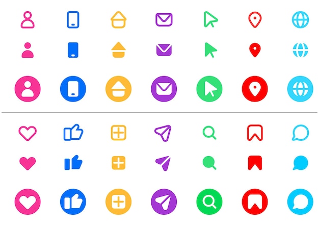 Iconos, logotipos y medios sociales